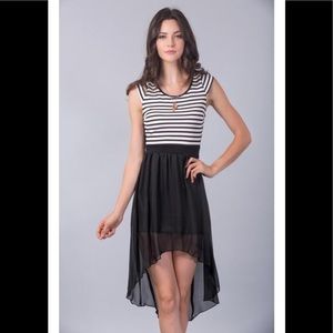 Lace Back High Low Dress